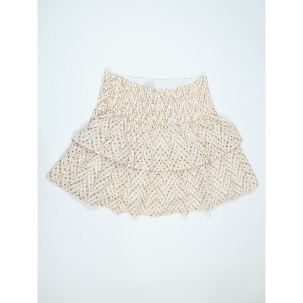 Resort Luxe Metallic Gold Eyelet Set Lilly Pulitzer Yara Skirt & Crop Top 12 NWT - Picture 9 of 16